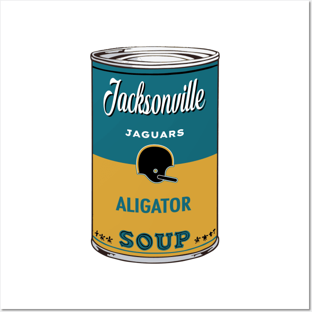 Jacksonville Jaguars Soup Can Wall Art by Rad Love